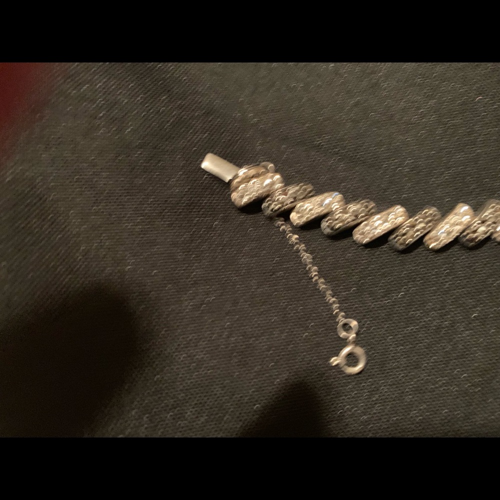 Sterling silver bracelet with cubic zirconia